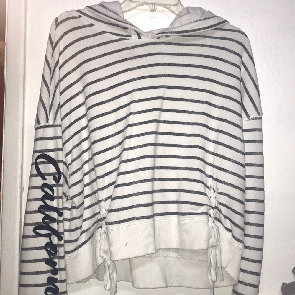 striped black and white sweater